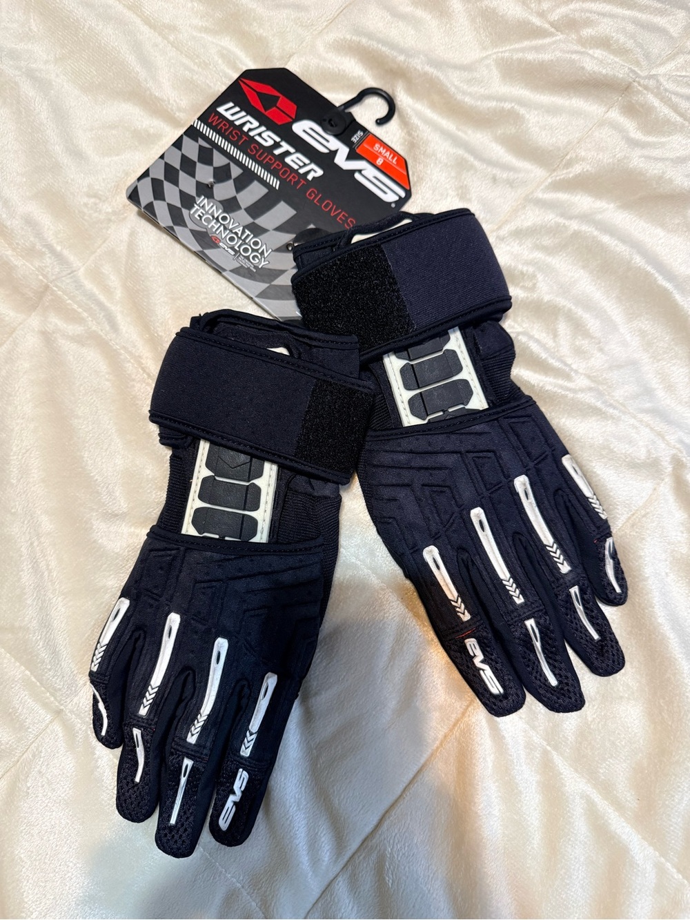 EVS Sports - Men's Black Wrist Support Gloves with Adjustable Straps